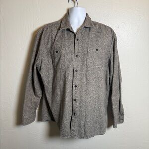 Grayers Heritage Flannel Gray Heather 100% Cotton Button Down Shirt Size XXL